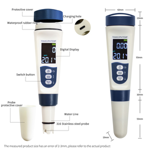 Medidor de Calidad del Agua Portátil Multifuncional MF-M41V TDS, EC, pH y TEMP con Alta Precisión CE y RoHS, Precio de Fábrica 2026 - Product Image 6