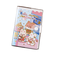 Cuaderno Escolar Kawaii Personalizado con Cubierta de PVC, Tapa Dura, Diseño de Botón con Dibujos Animados, Color y Logotipo Personalizables para Niñas