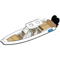 Hedia Nouveau Design Bateau Semi-Rigide de Luxe 35 pieds (11m) en Hypalon avec Double Moteur Hors-Bord