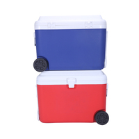 Glacière AS5000 50L en Plastique Isolée Grande Taille Personnalisée pour Thon, Mousse Styrofoam avec Roues