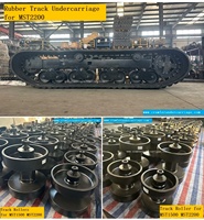 Train d'atterrissage de chenille en caoutchouc avec pignon de rouleau supérieur de chenille pour Morooka MST2200 Tracked Dumper