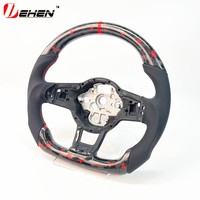 Volant en fibre de carbone forgé argenté pour Volkswagen Golf 7 MK7 Mk7.5 GTI Polo 7 GTS R Line, volant de course personnalisé pour B7