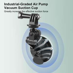 Support de fixation par ventouse PULUZ pour voiture avec adaptateur de trépied à vis et <span class=keywords><strong>sac</strong></span> de rangement pour caméras d'<span class=keywords><strong>action</strong></span> GoPro, Insta360, DJI – Fixation sécurisée - Product Image 5