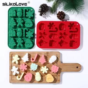 Molde de Silicona Navideño para Chocolate, Fácil de Limpiar, para Hornear Dulces, Copo de Nieve 3D, Caña de Azúcar, Muñeco de Nieve, Árbol, Jengibre - Product Image 3