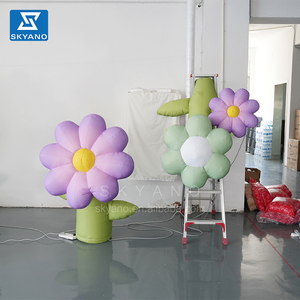 Fleur gonflable Publicité Décoration Géant Gonflable <span class=keywords><strong>Alice</strong></span> <span class=keywords><strong>au</strong></span> <span class=keywords><strong>Pays</strong></span> <span class=keywords><strong>des</strong></span> <span class=keywords><strong>Merveilles</strong></span> Fleurs Violet Thème Fantaisie - Product Image 5