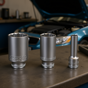 Juego de llaves de vaso Fervi de 32 mm, 24 mm y 10 mm con accionamiento poligonal para coche y furgoneta - Product Image 3