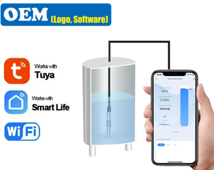 Capteur de niveau de réservoir sans fil intelligent Tuya WIFI Smartlife APP haute précision, instruments de mesure de niveau, indicateur de niveau d'eau - Product Image 1
