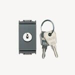Interrupteur à bouton-poussoir 16A gris, clé unifiée 5,1x2,8x5,3 cm pour commande électrique - Product Image 1