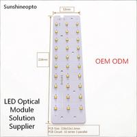 Carte PCB en aluminium personnalisée OEM 30W-60W 30 LED 228x53x1.6mm, conception de circuit 10S3P, angle de faisceau 120° pour éclairage public et autoroute LED