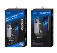 7 en 1Budle Set Phone Case Back Film HD Clear Protecteur d'écran en verre trempé et Film d'objectif de caméra Protection complète