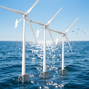 Éolienne horizontale 100 kW à démarrage à basse vitesse pour extérieur, 19 m, Dingyue, 380 V, diamètre du rotor 30 m, hauteur 220 V/380 V/400 V, 3 pales en PRV - Product Image 3
