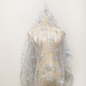 Đông lạnh nữ hoàng Elsa bông tuyết <span class=keywords><strong>sequin</strong></span> thêu vải tuyn vải cho tutus - Product Image 2