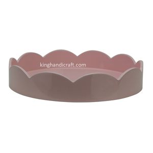 Bandeja de Servicio Artesanal de Laca Ecológica de Grado Comercial para Decoración del Hogar, Comedor, Té y Café |   Madera con Acabado Brillante y Duradero - Product Image 4