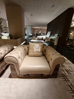 Ensemble de canapés Chesterfield de l'usine de Foshan, mobilier de salon moderne et luxueux, ensemble de table basse pour villa et hôtel