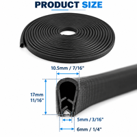 Bande de protection en caoutchouc EPDM pour bordure, profil en U de 1/16 à 1/8 po, joint d'étanchéité à clipser pour portière de voiture et tôle