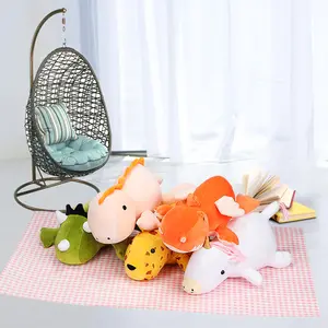 Vente chaude en peluche dinosaure pondéré en peluche poupée Animal léopard licorne dinosaure en peluche oreiller jouets