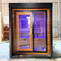 Fournisseur chinois fiable de sauna vapeur de luxe pour usage domestique avec porte en verre transparent pour usage privé
