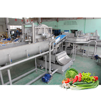 Leadworld Centrale Fruit En Groente Wasmachine Schone Plantaardige Verwerking Productielijn