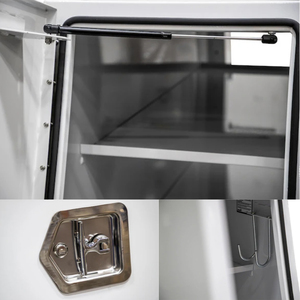 Boîte à outils robuste en aluminium à motif diamanté, à poser derrière la cabine, pour camion à plateau ou benne basculante - Product Image 2