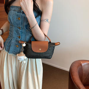 Sac fourre-tout tissé mini d'été pour femme <span class=keywords><strong>2025</strong></span> – Nouveauté tendance pour la plage et les <span class=keywords><strong>vacances</strong></span>, porté épaule ou croisé - Product Image 4