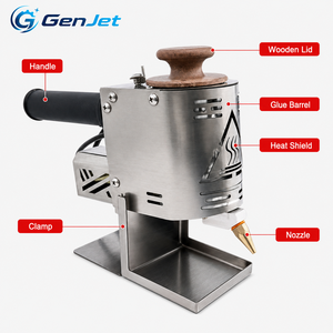 Hotmeltlijm Dispenser Machine Handheld Semi-automatische PID Digitale temperatuurregeling 0-300C Messing mondstuk Papieren filmtassen - Product Image 3