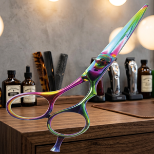 Ciseaux de coiffure professionnels en acier inoxydable 4Cr13, lame tranchante, manche moyen, non pliables, pour droitiers, coupe de cheveux en salon - Product Image 3