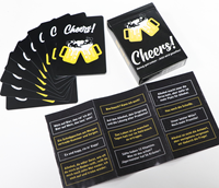 Boîte de rangement personnalisée Kingcard pour jeu de cartes en papier avec couvercle et base, motifs brodés, cartes d'affirmation pour jeux en famille et soirées