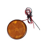 Feux arrière ronds 12V pour moto/feux de signalisation/feux réflecteurs LED pour VTT/feux de gabarit latéraux pour camion 24SMD Accessoires