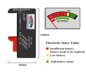 BT-168 AA/AAA/C/D/9V/1.5V pin phổ nút di động pin colour mã hóa Meter chỉ ra Volt Tester Checker bt168 điện - Product Image 4
