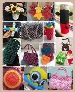 1mm 중공 꼰 폴리 프로필렌 로프 DIY 크로 셰 뜨개질 모자 가방 슬리퍼 아이스 대마 실 경량 뜨개질 밝은 실크 실 원사