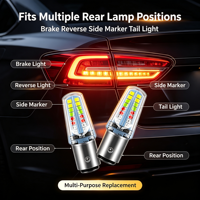 Ampoule LED pour voiture 3030-32SMD, 6000K, blanc, rouge, jaune, transparent, pour feux de freinage, de recul et de stop, 12V