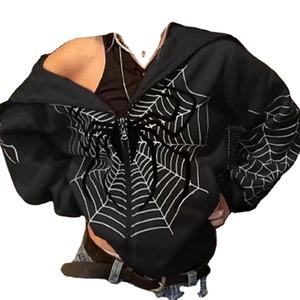 Sweat à capuche décontracté brodé sur mesure pour femmes, fermeture éclair, 100% coton, écologique, fabricant de haute qualité - Product Image 3