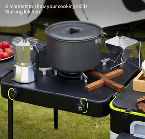 Cuisine d'<span class=keywords><strong>action</strong></span> deuxième génération Camping en plein air poêle intégré Portable petite boîte de cuisine Camping équipement d'auto-conduite - Product Image 6