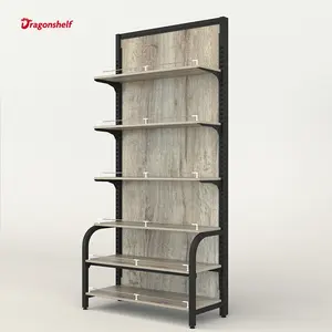 Dragonshelf Ajustable tienda <span class=keywords><strong>de</strong></span> conveniencia estantes usados Venta caliente góndola <span class=keywords><strong>de</strong></span> madera metal Supermercado Estantería - Product Image 1