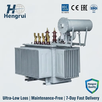 Transformador de Distribución Trifásico Sumergido en Aceite Hengrui HR-30KVA-1600KVA 630kva 10kv S11 de Baja Pérdida con Bobinas de Cobre/Aluminio Nuevo