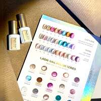 Ladai Cat Eye UV Gel Polish Nail Set Vernis magnétiques pour hommes et femmes Vernis de manucure en lampe LED Source Bouteille Emballage