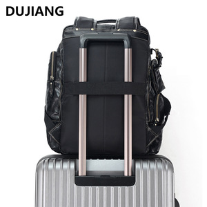 Mochila de Cuero Genuino para Hombre Dujiang, Gran Capacidad 20-35L, Bolsa de Viaje para Portátil, Estilo Retro, Color Sólido - Product Image 3