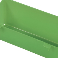 Mangeoire rectangulaire suspendue en plastique vert pour pigeons, conteneur d'alimentation pour oiseaux