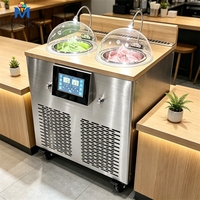 Máquina Comercial Italiana de 30L de Acero Inoxidable para Hacer Helado Vertical, Congelador de Hielo de Agua y Frutas, con Control de Sobrecarga Ajustable