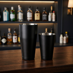 Boston <b>Cocktail</b> <b>Shaker</b> <b>Set</b>, 2-Piece Stainless Steel Mixing Tins, Matte Black Finish for Professional Bartending & Home Bar Use - Product Image 5