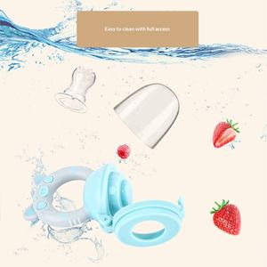 <span class=keywords><strong>Anneau</strong></span> de <span class=keywords><strong>dentition</strong></span> et sucette d'alimentation pour bébé, pour fruits et légumes, dispositif d'alimentation complémentaire, rose et vert - Product Image 2