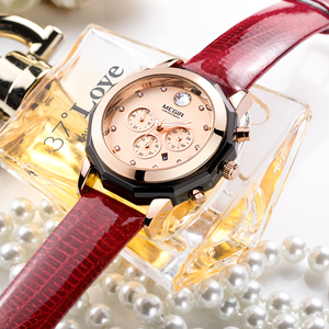 MEGIR 2042 belle donne all'ingrosso orologio al quarzo vendita calda in vera pelle cinturino impermeabilizzante Chrono in Stock Lady Watch Design - Product Image 2
