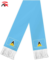Nouvel ensemble Sainte-Lucie : Sac bandoulière, bracelet, mug, gants de boxe, cravate, écharpe, casquette et maillot pour les fans de football