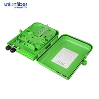 Caja de Distribución Óptica FTTH FAT de 3 Entradas 2 en 1 para Exteriores, IP65, Color Personalizado Verde Rojo, 16 Núcleos de Fibra Óptica, Caja NAP ODP