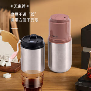 Moulin à café électrique portable avec fonction de brassage, gobelet en acier inoxydable pour les voyages, isolation thermique 24 heures - Product Image 3