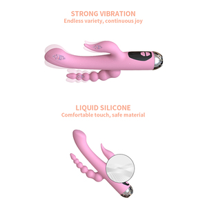 Женский силиконовый вибратор 3 в 1 - Product Image 4