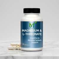 OEM Magnésium L-Thréonate 90 Capsules, Magnésium à Absorption Élevée, Compléments Cérébraux pour la Mémoire et la Concentration
