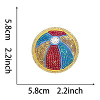 Patch thermocollant brodé de sequins motif dauphin rose, clubs de golf, cygne, coquillage pour la décoration de T-shirts, sweats à capuche, chapeaux et sacs