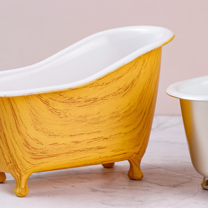 <b>Mini</b> Bathtub <b>Storage</b> <b>Box</b> 0.5L Solid Color Eco-Friendly Desktop Makeup Organizer - Product Image 2