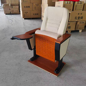 Ventes directes d'usine paquet souple tissu fer pied style pliable chaise d'auditorium chaise d'église grande chaise de théâtre - Product Image 5